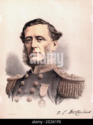 McClintock, Francis Leopold, 8.7.1819 - 17.11.1907, britischer Admiral, Portrait, LITHOGRAPHIE, CASSELL, ZUSÄTZLICHE-RIGHTS-CLEARANCE-INFO-NOT-AVAILABLE Stockfoto