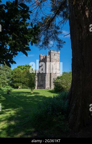 Preston Tower ist ein pele-Turm aus dem 14. Jahrhundert in Preston, Northumberland, England Stockfoto