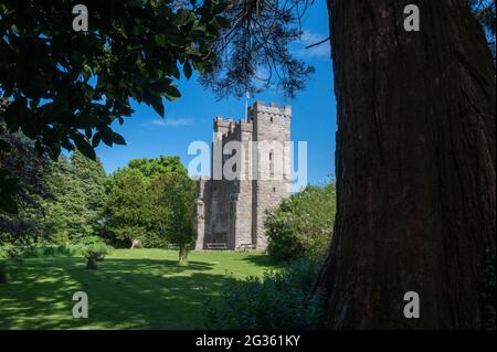 Preston Tower ist ein pele-Turm aus dem 14. Jahrhundert in Preston, Northumberland, England Stockfoto