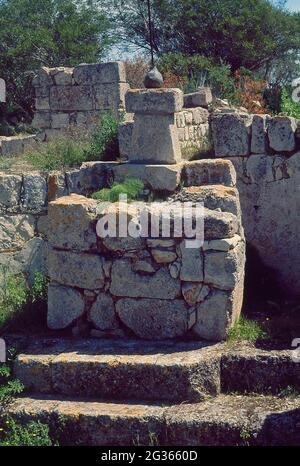 RUINAS - FOTO AÑOS 60. Lage: AUSSEN. MONTE TABOR. ISRAEL. Stockfoto