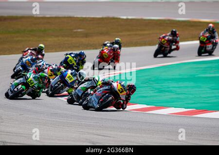 Montmelo, Barcelona, Spanien. Juni 2021. Fahrer während des Moto 2-Rennens der FIM CEV Repsol Barcelona auf dem Circuit Barcelona-Catalunya. Quelle: David Ramirez/DAX/ZUMA Wire/Alamy Live News Stockfoto