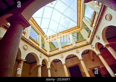 Palacio de los Castejones, Architektur aus dem 16. Jahrhundert, Ágreda, Soria, Castilla y León, Spanien, Europa Stockfoto