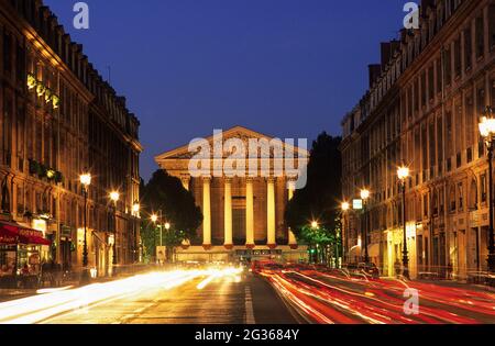 FRANKREICH PARIS (75) 8. BEZIRK, DIE MADELEINE KIRCHE UND ROYALE STRASSE Stockfoto