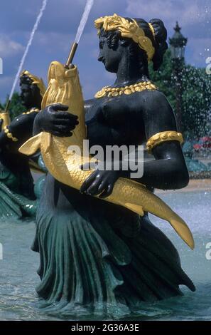 FRANKREICH PARIS (75) 8. BEZIRK, BRUNNEN, PLATZ DER CONCORDE Stockfoto