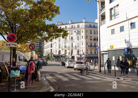 FRANKREICH PARIS (75) 13. ARR, JEANNE D'ARC-VIERTEL UND MARKT Stockfoto