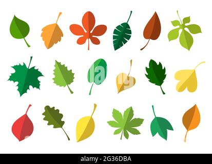 Einfache Herbstblätter Stock Vektor