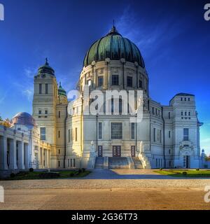 St. Charles Borromeo Friedhofskirche auf dem Wiener Zentralfriedhof, Österreich, Simmer, Wien Stockfoto