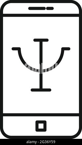 Psychologische mobile App-Symbol, skizzieren Stil Stock Vektor
