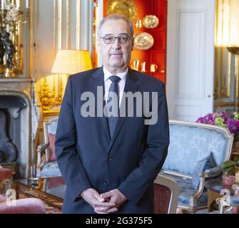 König Carl XVI Gustaf trifft sich am 14. Juni 2021 mit dem Schweizer Präsidenten Guy Parmelin in Stockholm, Schweden. Foto von Göran Granlund/Stella Pictures/ABACAPRESS.COM Stockfoto