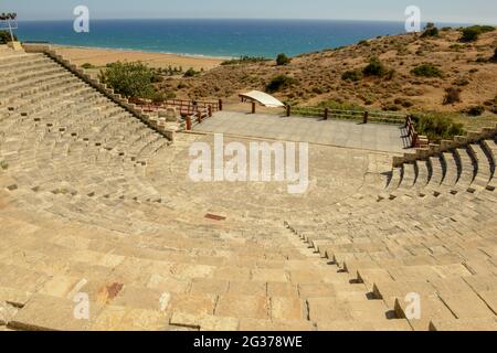 Das griechisch-römische Theater von Kourion auf der Insel Zypern Stockfoto