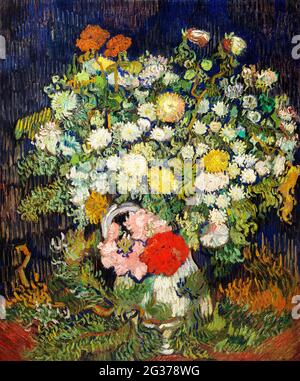 Blumenstrauß in einer Vase (1890) von Vincent Van Gogh. Stockfoto