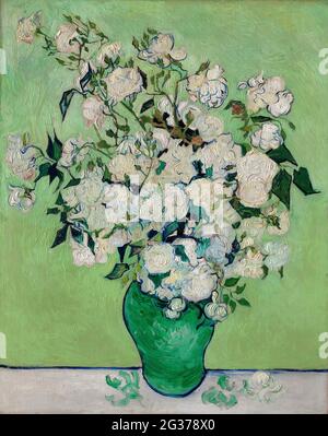 Roses (1890) von Vincent Van Gogh. Stockfoto