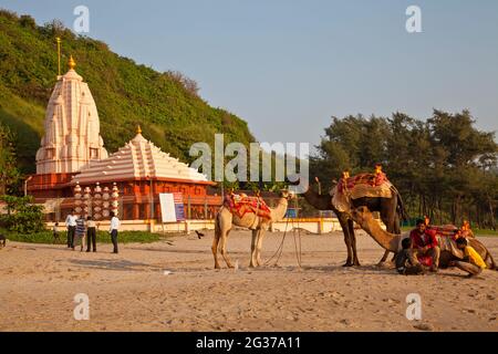 Ganpati (Ganesh) Tempel am Ganpatipule Strand, Maharashtra, Indien Stockfoto