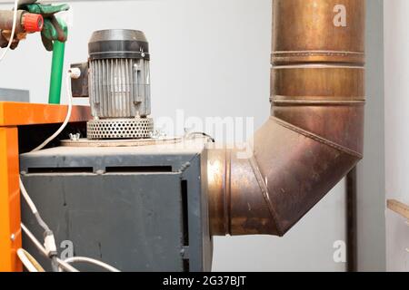 Bild eines automatischen Pelletbrennersystems Stockfoto