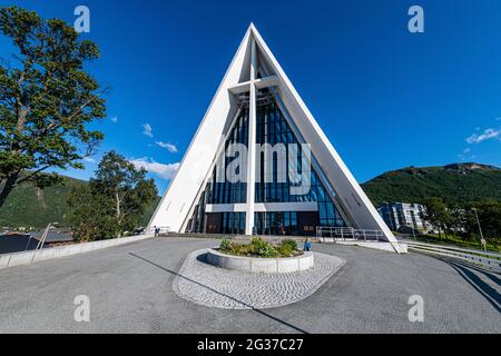 Arktische Kathedrale, Tromso, Norwegen Stockfoto