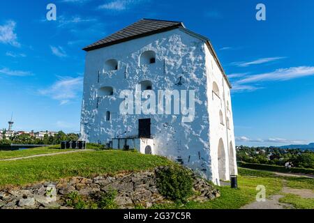 Kristiansten Festung mit Blick auf Trondheim, Norwegen Stockfoto