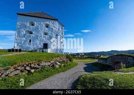 Kristiansten Festung mit Blick auf Trondheim, Norwegen Stockfoto