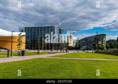Modernes Bürogebäude im Zentrum von Helsinki, Finnland Stockfoto