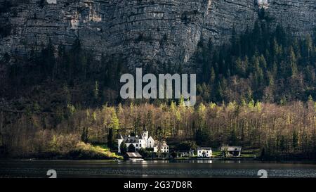 Grub Schloss am Hallstätter See, Salzkammergut, Oberösterreich, Österreich Stockfoto