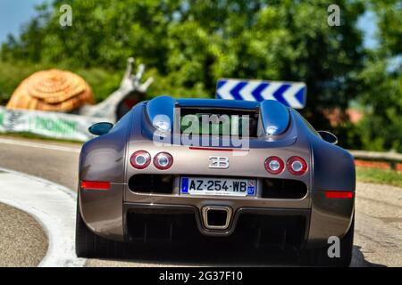 Molsheim, Hauptsitz von Bittau, wird der Voyron in der Manufaktur, Molsheim, Elsass, Frankreich, handgefertigt Stockfoto