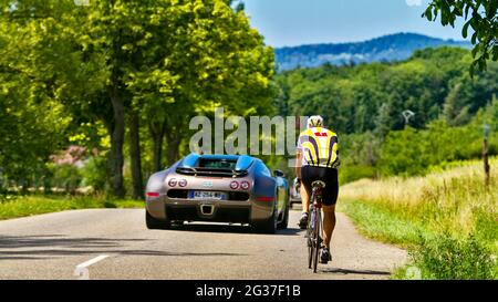Molsheim, Hauptsitz von Bittau, wird der Voyron in der Manufaktur, Molsheim, Elsass, Frankreich, handgefertigt Stockfoto