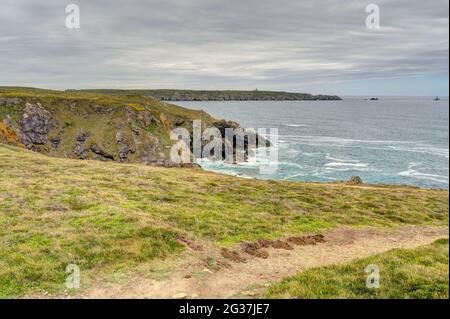 Baie des Trepasses, oder Bay of the Dead, Bretagne, Frankreich Stockfoto