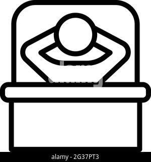 Symbol für den Schlaf von Antidepressiva. Skizzieren Antidepressivum schlafen Vektor-Symbol für Web-Design isoliert auf weißem Hintergrund Stock Vektor