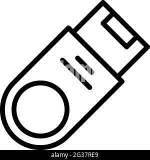 Smart Office usb-Flash-Symbol. Umriss Smart Office usb-Flash-Vektor-Symbol für Web-Design isoliert auf weißem Hintergrund Stock Vektor