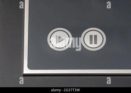 Wiedergabe- und Pause-Tasten Music Control Technology Stockfoto