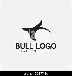 Bull-Logo und Symbole Vektor Vorlage Symbole App Stock Vektor