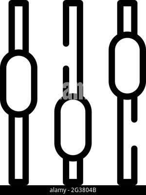 Ändern des Suchmaschinensymbols. Umriss Ändern Sie das Suchmaschinen-Vektorsymbol für das Web-Design auf weißem Hintergrund Stock Vektor