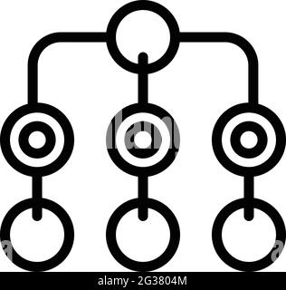 Symbol für die Scheme-Suchmaschine. Vektorsymbol für die Suchmaschine „Outline Scheme“ für Webdesign auf weißem Hintergrund isoliert Stock Vektor