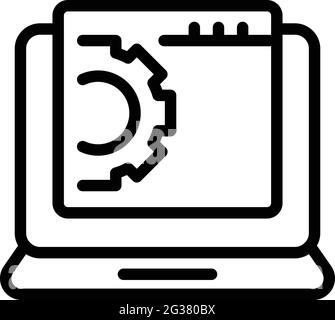 Ändern des Suchmaschinensymbols. Umriss Ändern Sie das Suchmaschinen-Vektorsymbol für das Web-Design auf weißem Hintergrund Stock Vektor