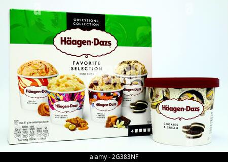 Haagen-Dazs Eis. Haagen-Dazs ist eine Marke von General Mills, Inc Stockfoto