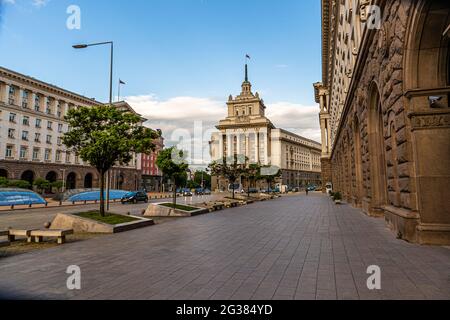 Das bulgarische Parlamentsgebäude in Sofia, Bulgarien Stockfoto