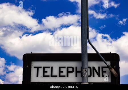 Vintage Phone Booth Stockfoto