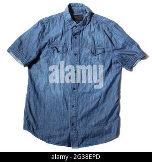 Blaues Denim-Shirt Stockfoto