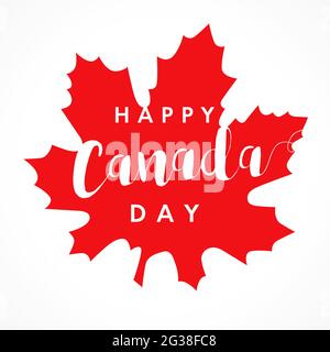 Alles gute zum Canada Day, kreative Grüße. Isolierte abstrakte Grafik-Design-Vorlage. Der Nationalfeiertag von Québec gratgt dem Konzept. Stock Vektor