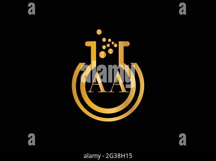 Initial Laboratory with Letter A CREATIVE Modern Business Typography Vector Template. Stock Vektor