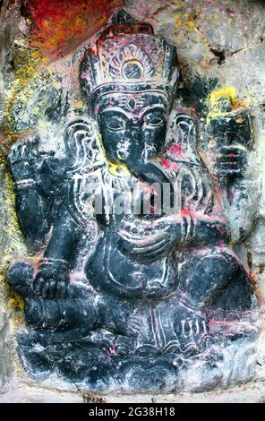 Lord Ganesha in Kathmandu während des Festivals Stockfoto