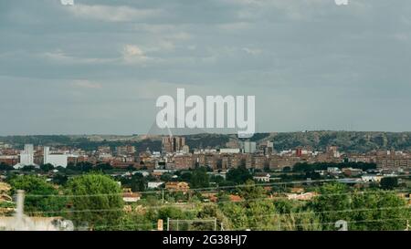 Hängebrücke in Talavera de la Reina, Spanien (Castilla-La Mancha-Brücke) Stockfoto