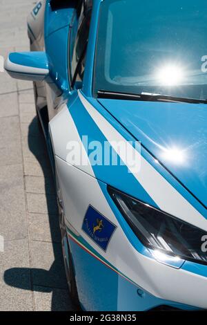 Lamborghini Huracan wird von der italienischen Polizei eingesetzt Stockfoto