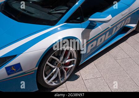 Lamborghini Huracan wird von der italienischen Polizei eingesetzt Stockfoto