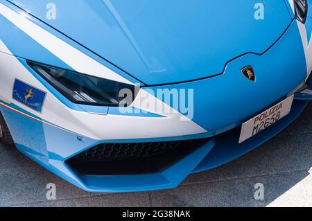 Lamborghini Huracan wird von der italienischen Polizei eingesetzt Stockfoto