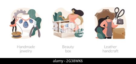 Handgemachte Startup abstrakte Konzept Vektor Illustrationen. Stock Vektor