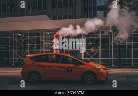 Taxi in New York City Manhattan Stockfoto