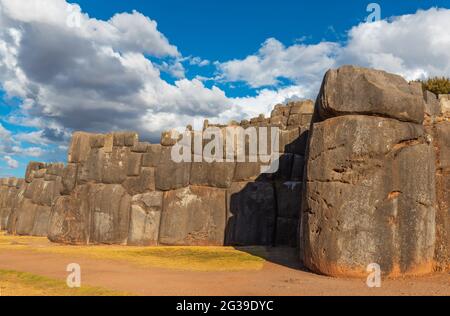 Sacsayhuaman inka-Ruinen, Cusco, Peru. Stockfoto