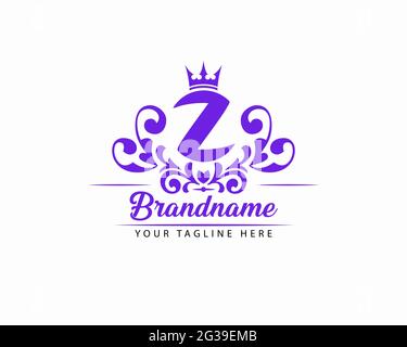 Anfangsbuchstabe Z Luxus Premium floral Vektor Parfüm und Schmuck Logo-Design, für Frauen Pflege, Parfümerie Beauty Spa kosmetische Blume natürlich entworfen Stock Vektor