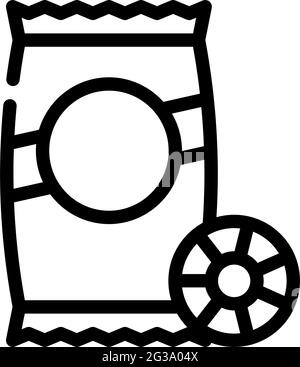 Abbildung des Symbols für die nudellinie von ruote Stock Vektor