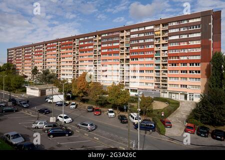 FRANKREICH. SEINE SAINT DENIS (93) NEUILLY SUR MARNE, BARRE HLM Stockfoto